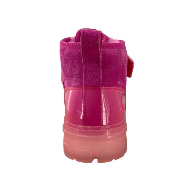 UGG Neumel Suede Chukka Boots Clear Soles Hot Pink Barbie Core Womens Size 11 - Picture 8 of 15